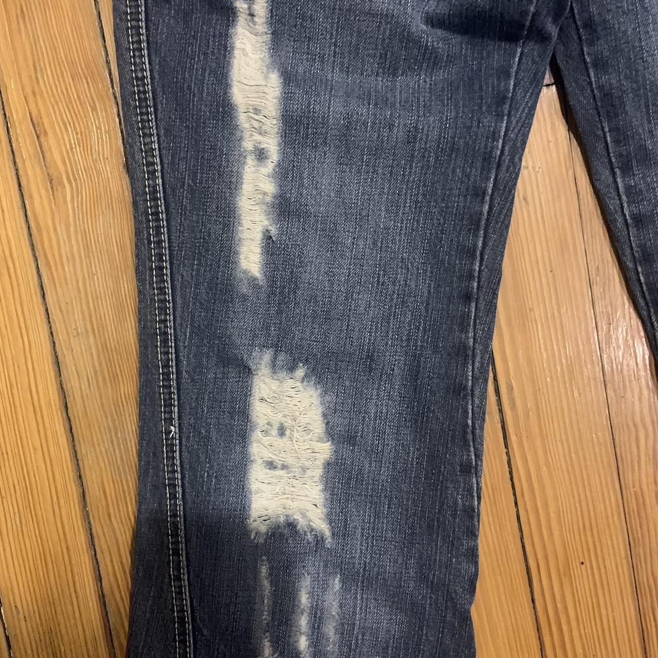 Tornado Mart Snakeskin Flared jeans Size S Actual... - Depop