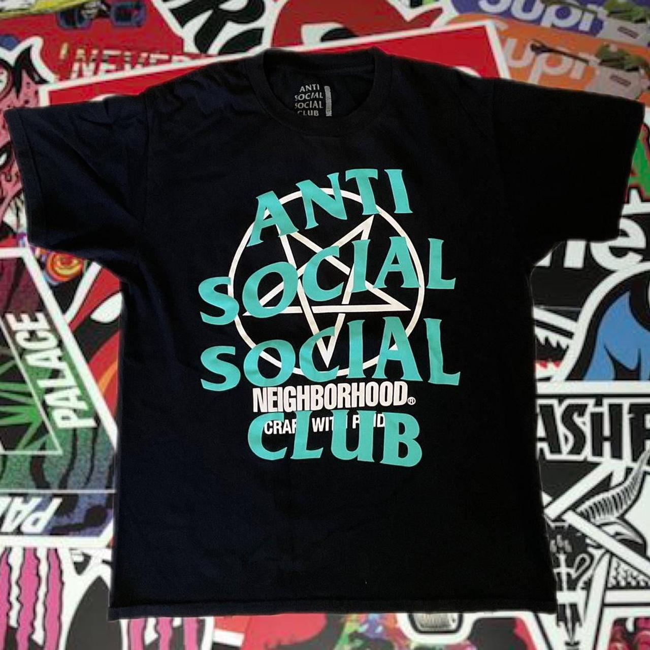 Anti Social Social Club x Neighborhood T-Shirt Size... - Depop