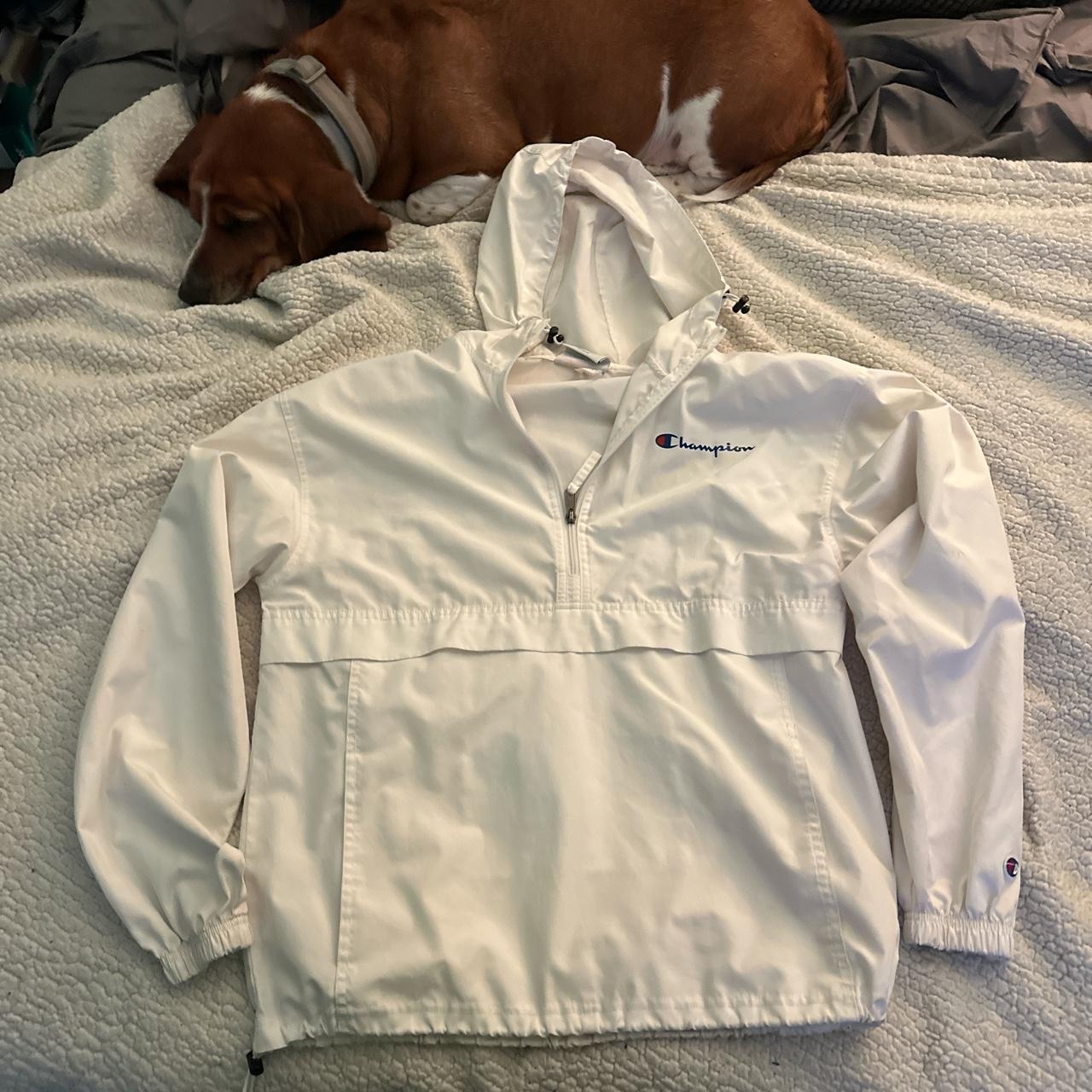 Champion windbreaker clearance white