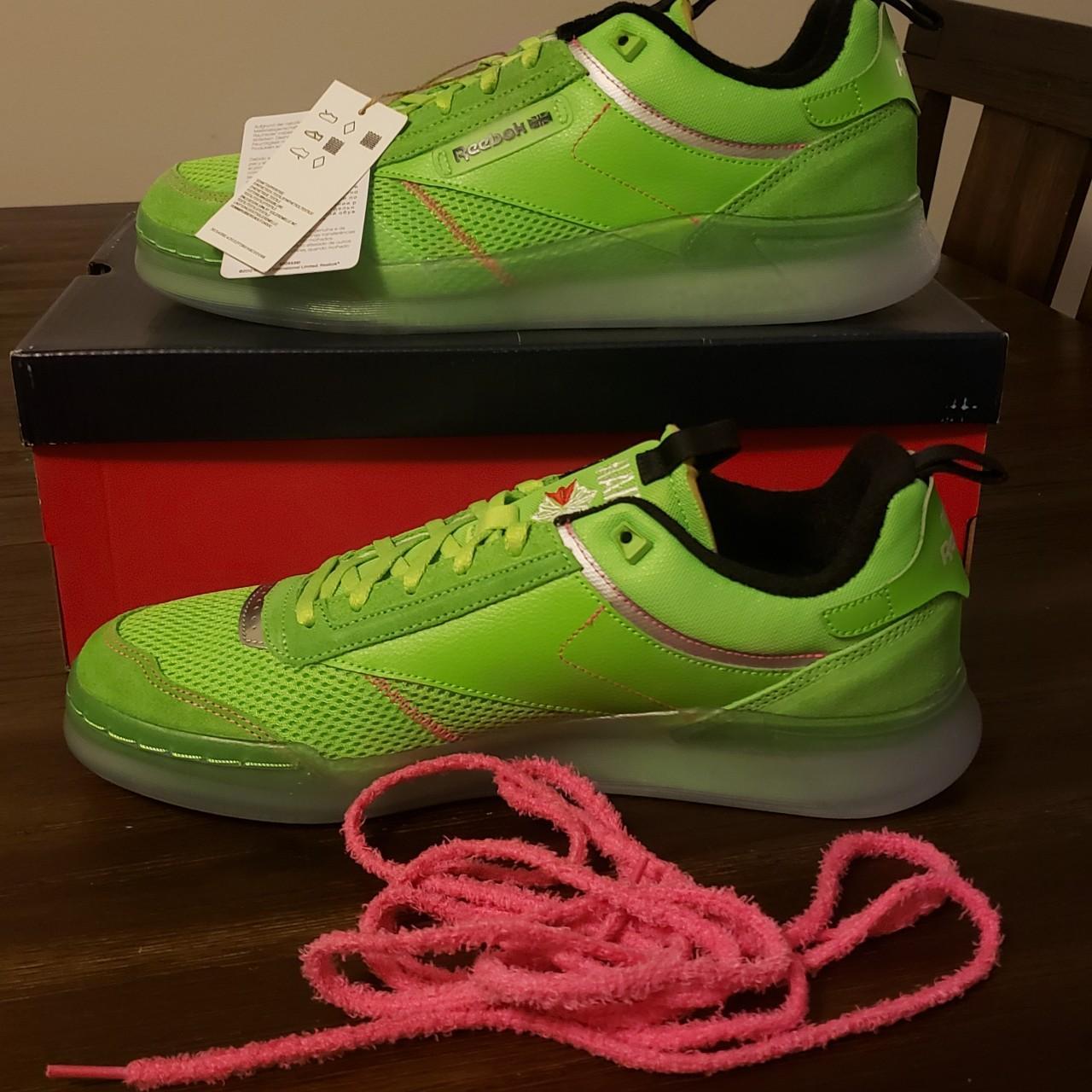 reebok green laces