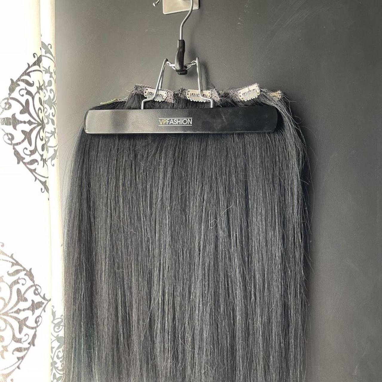 Zala hair extensions cut to 16” and dyed black with... Depop