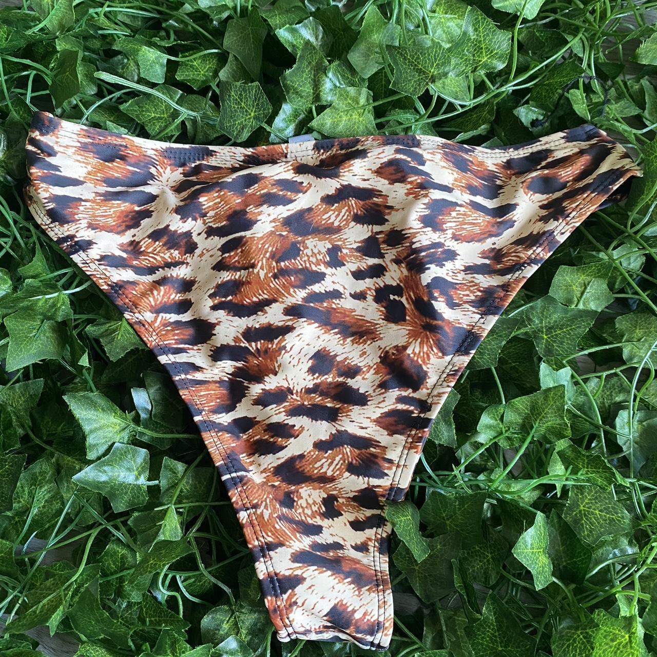 Size Large Cheetah Print Bikini Bottoms Large Kinda Depop