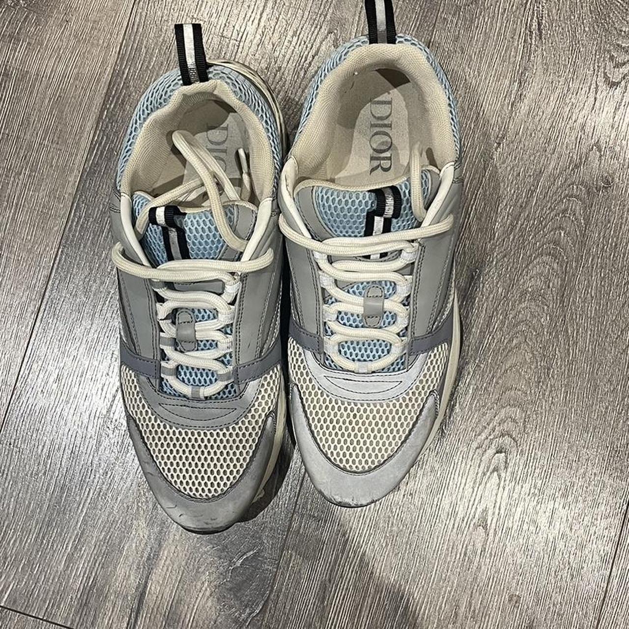 Grey blue and white dior b22 runners. Worn fair bit... Depop