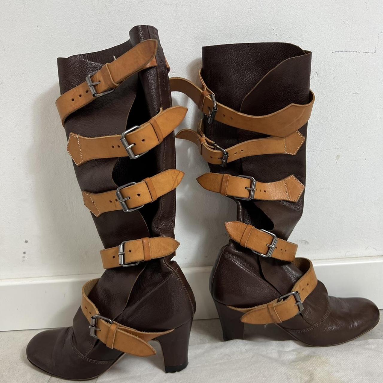 Vivienne Westwood Women's Tan and Brown Boots | Depop