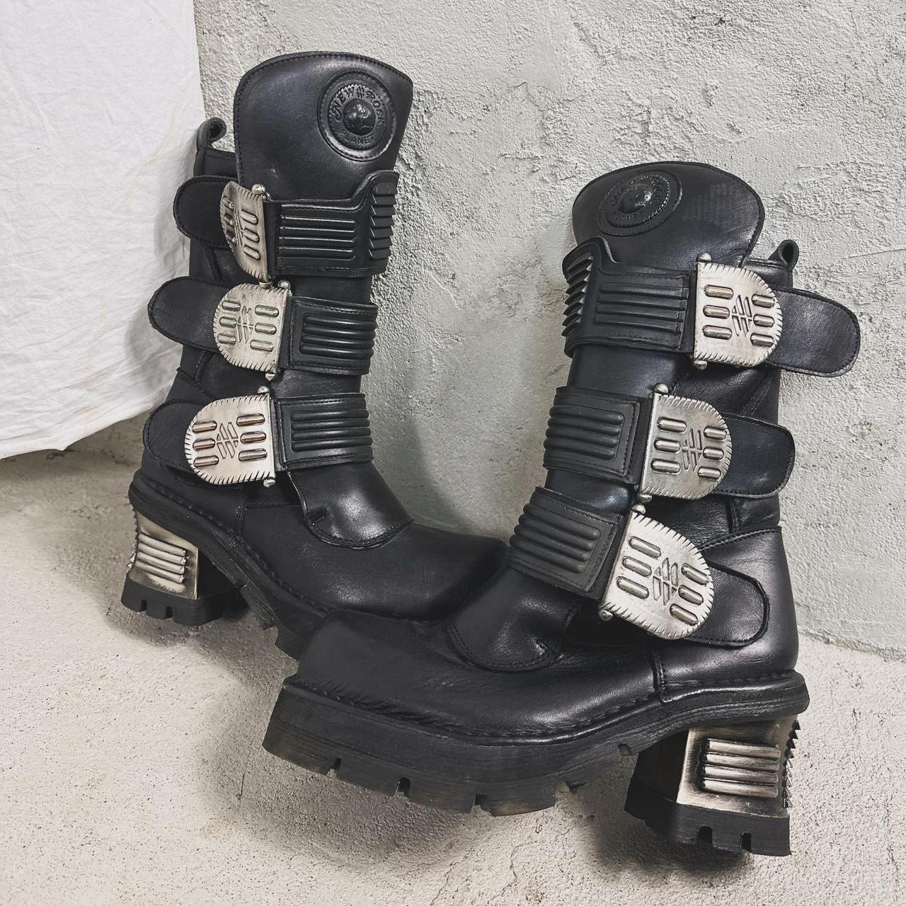 New Rock Spiked Studded Platform Boots - Goth Punk Cyber Y2K Shoes UK 5 (EU  38) | eBay