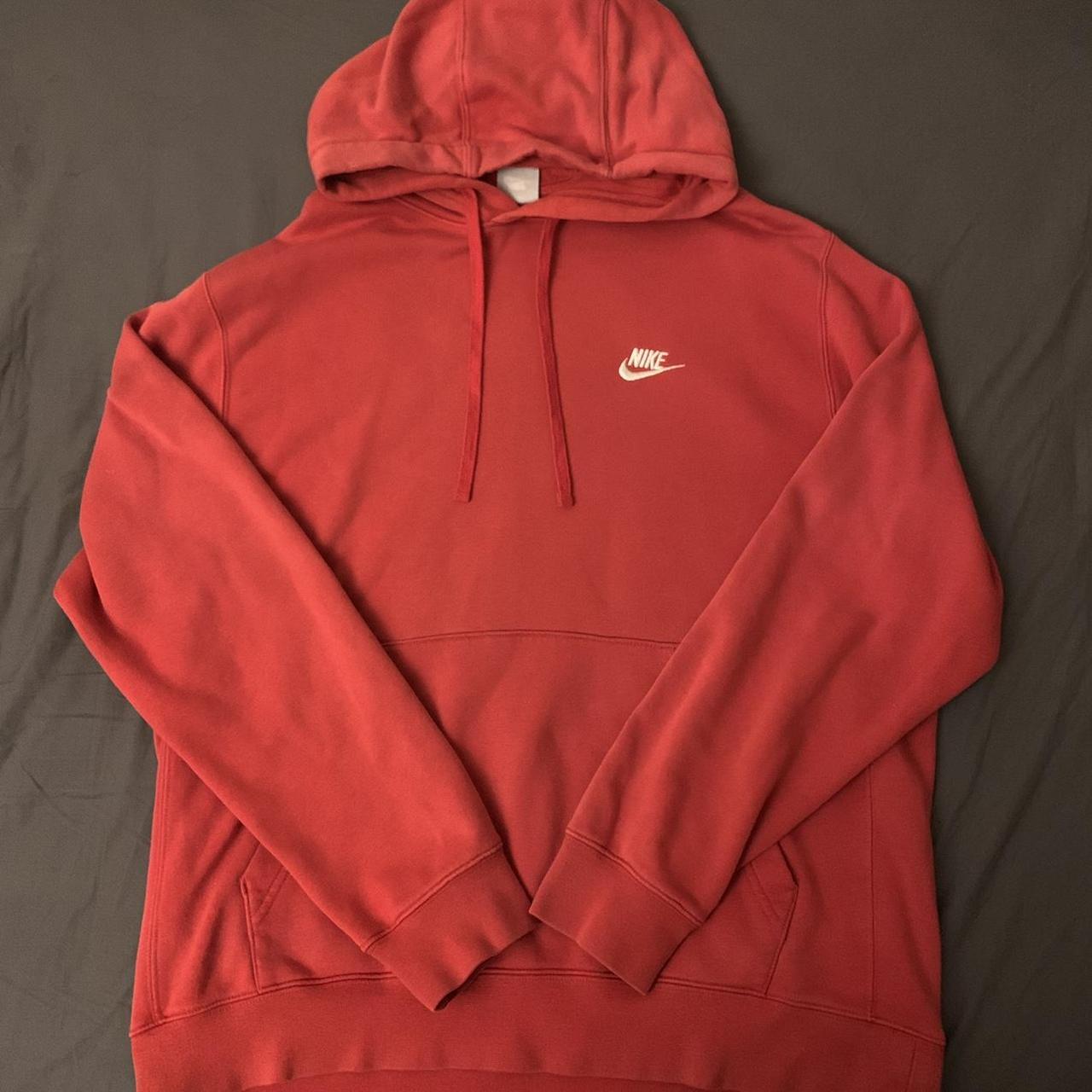 Nike red tick online hoodie