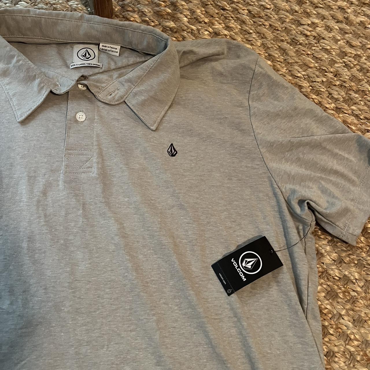 NWT Men s Gray Volcom Polo Shirt X Large Volcom Depop