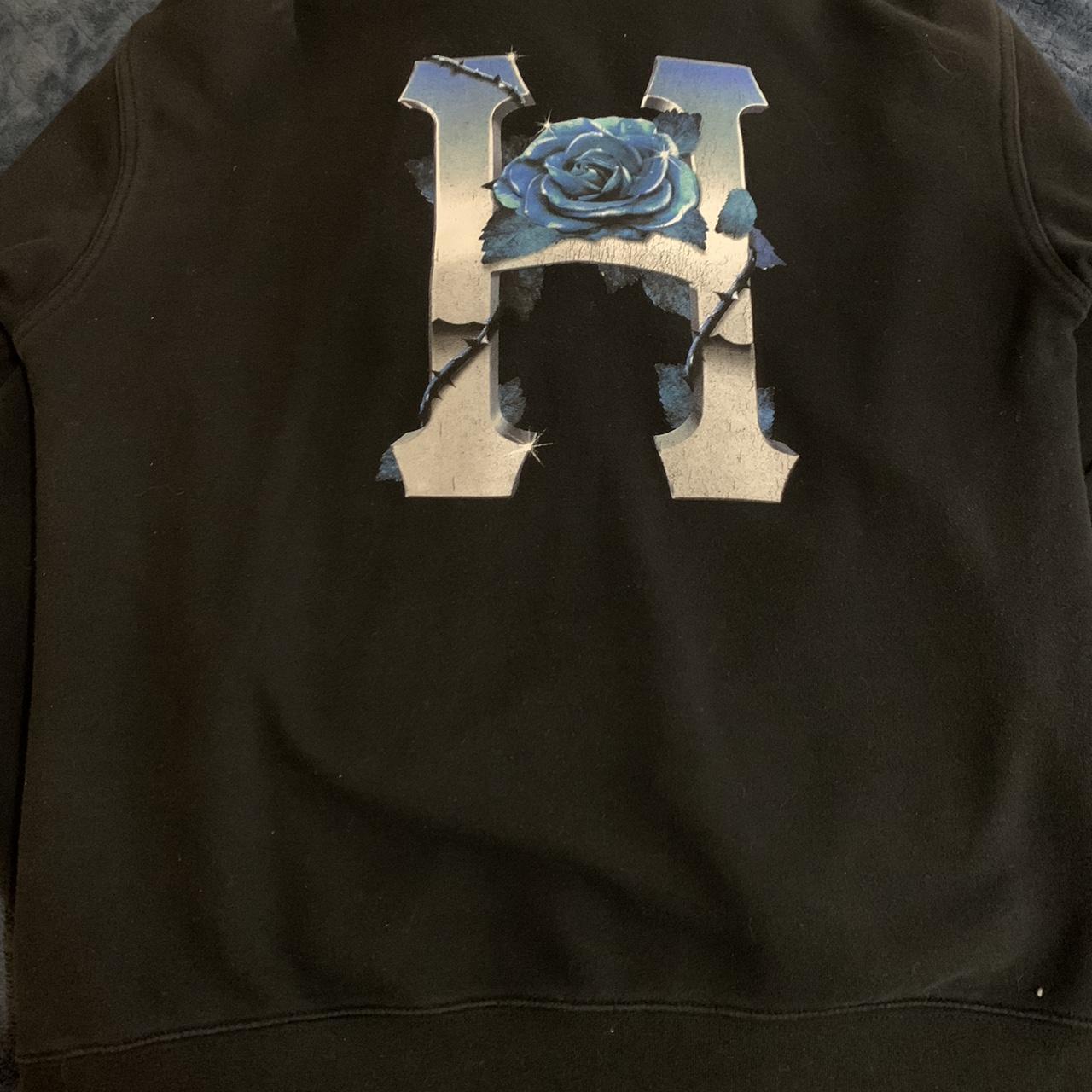 Huf blue store rose hoodie