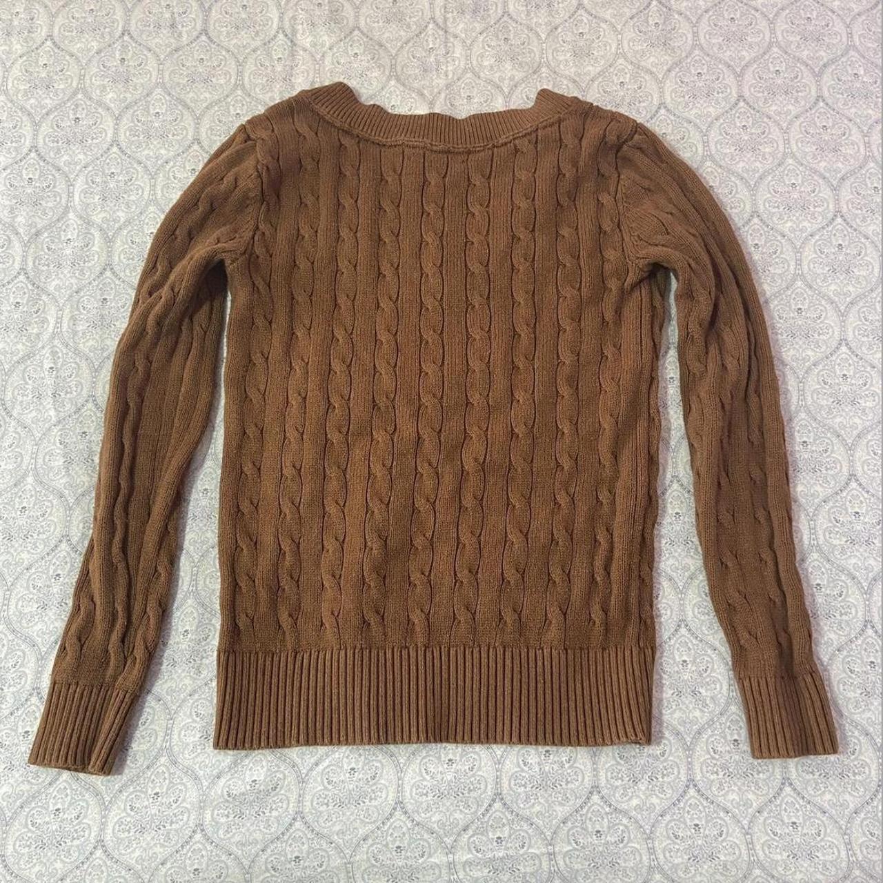 ⋆⸜ brown sweater tommy hilfiger cable knit... - Depop