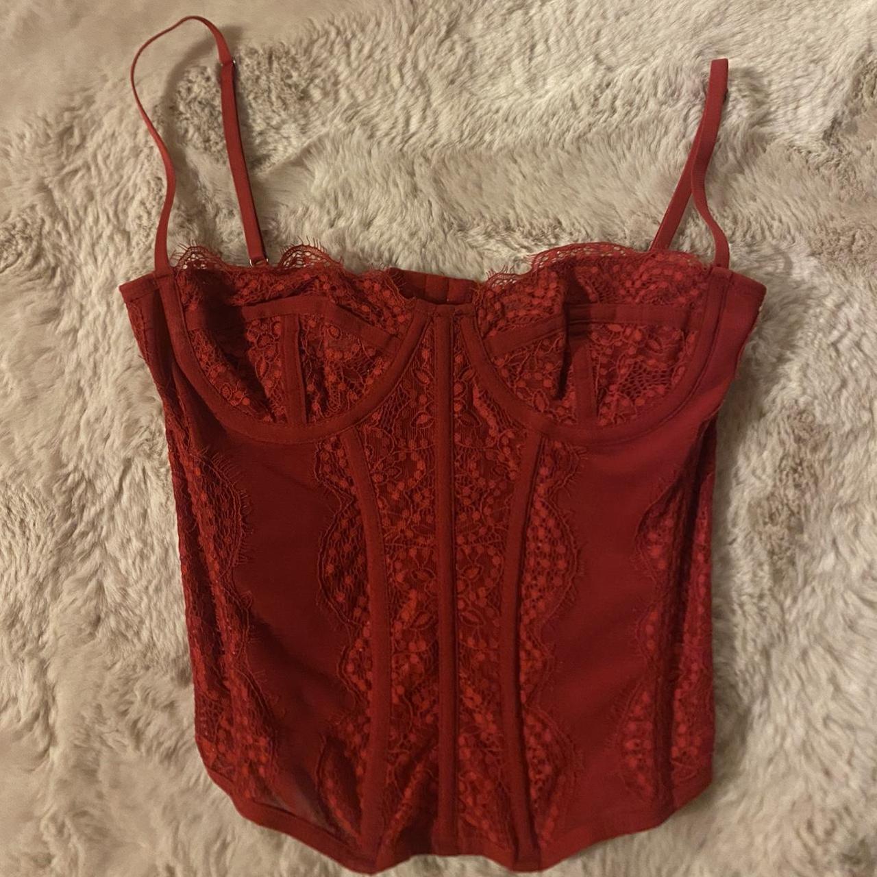 Red urban-outfitters-corset - Depop