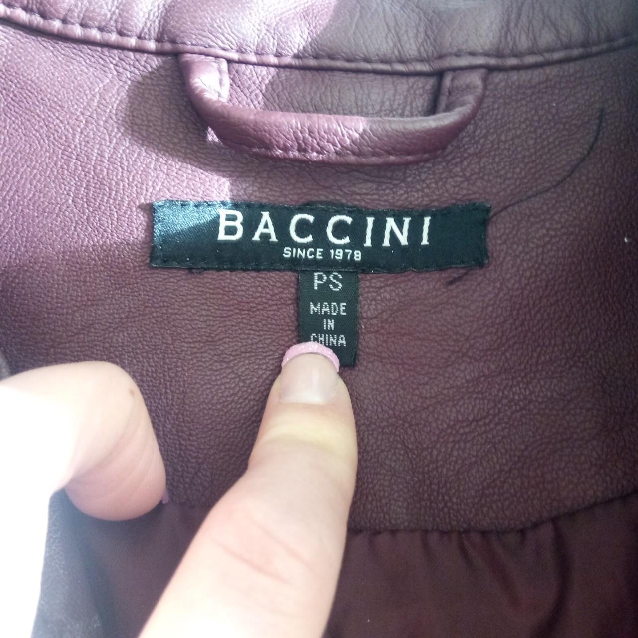 Woman's Baccini leather jacket size petite small. No... - Depop
