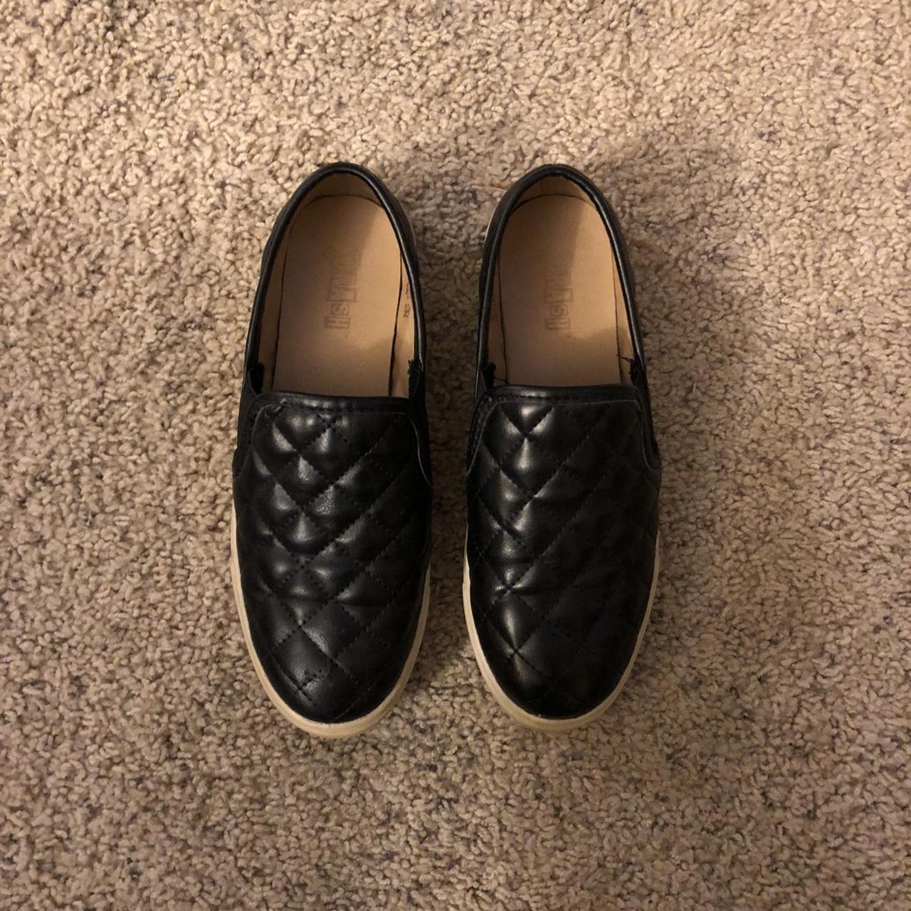 Black quilted loafers Brand Brash Size Womens Depop