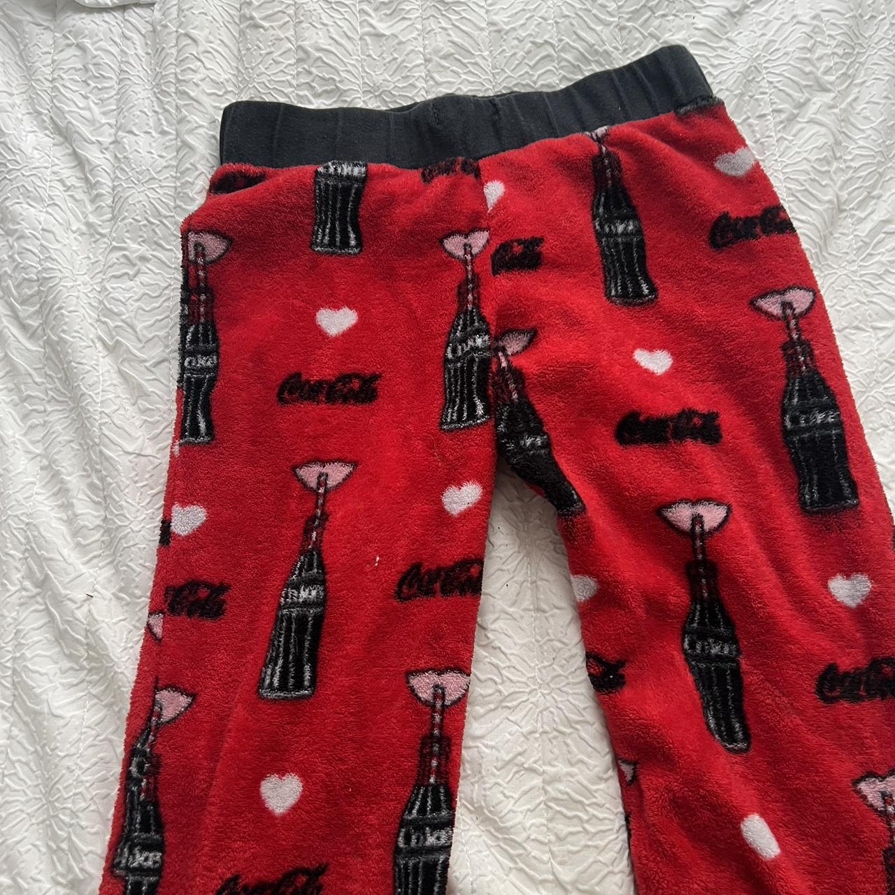 Coca Cola Red bootcut type Pajama Pants Fits Depop