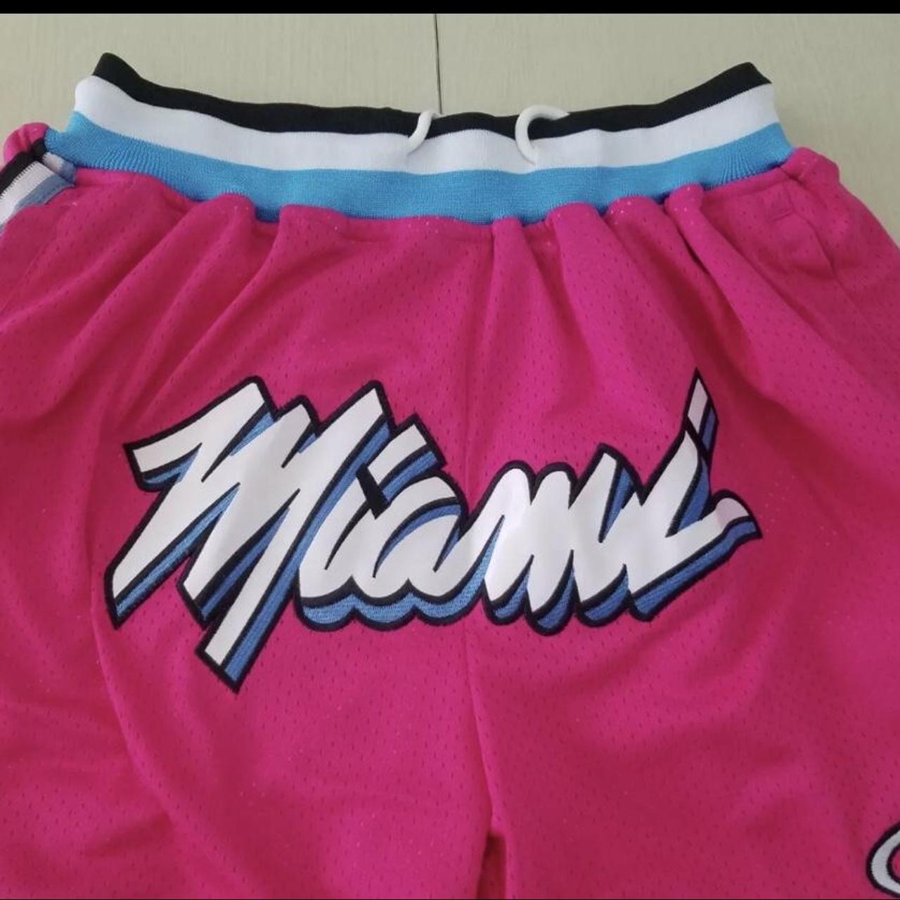 Hot Miami Heat Pink Retro Men Basketball Shorts S-XXL - Depop