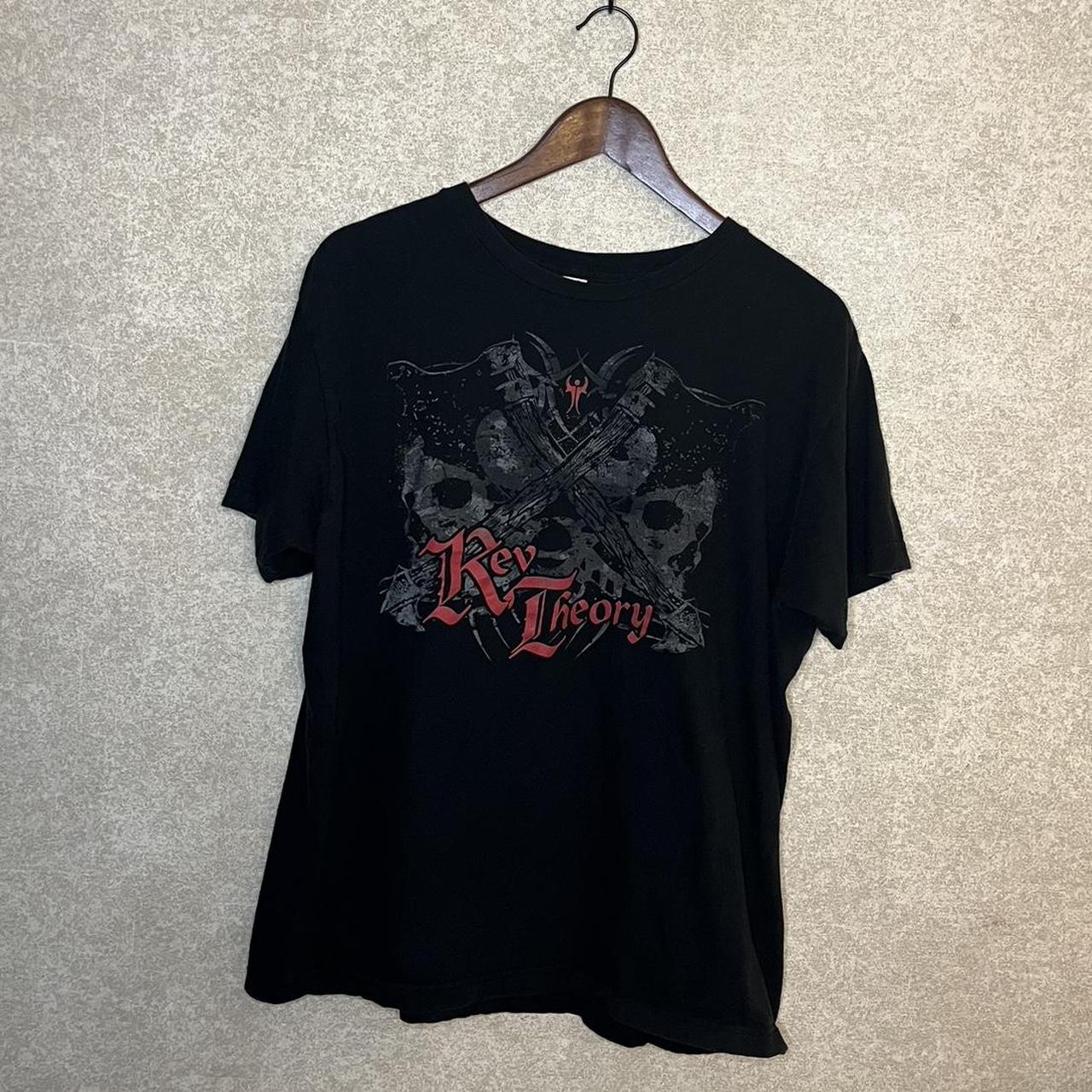 Vintage y2k Skull Rev Theory Grunge Tee Shirt -... - Depop