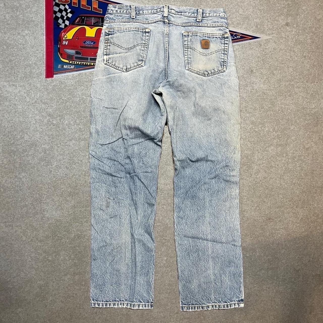 Vintage Y2k Carhartt Work Wear Denim Jean Pants -... - Depop