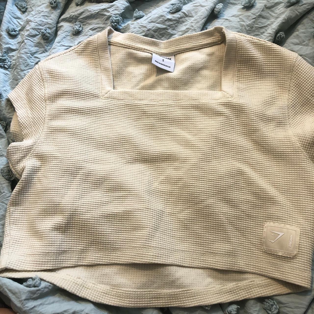 Gymshark Women's Yellow Croptop Depop