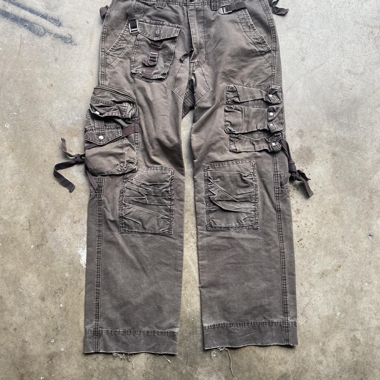 vintage army bondage cargo pants beautiful pair of... - Depop