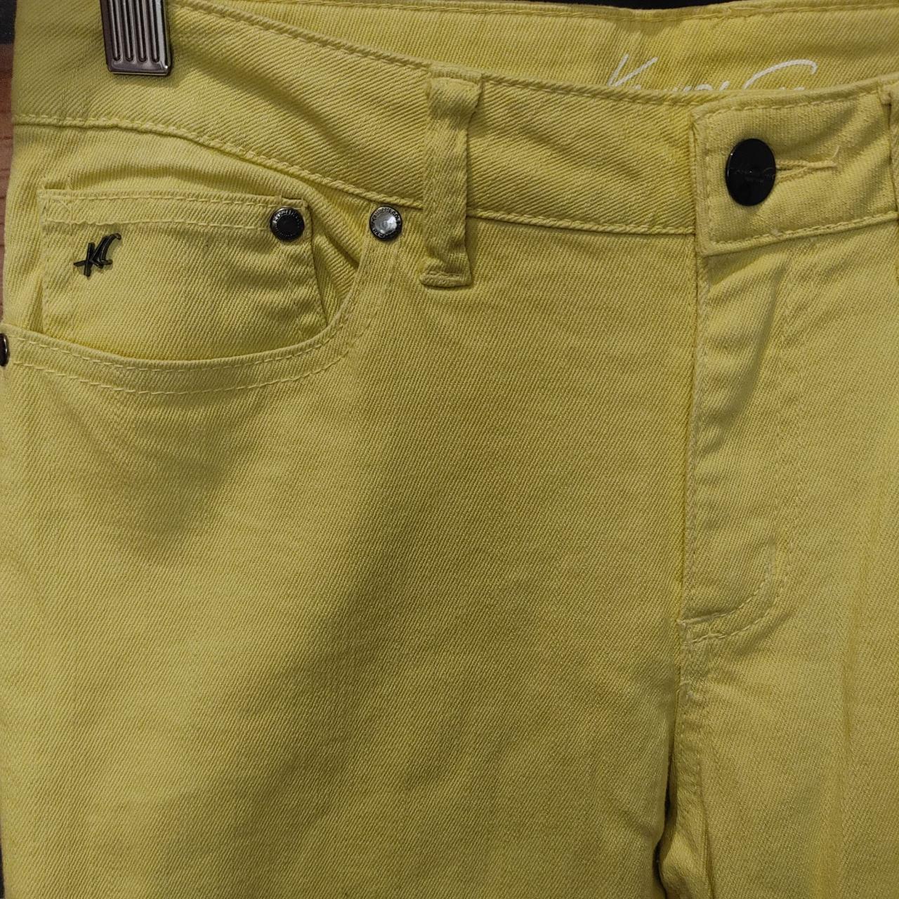 Kenneth Cole New York Women's Yellow Denim Jeans... - Depop