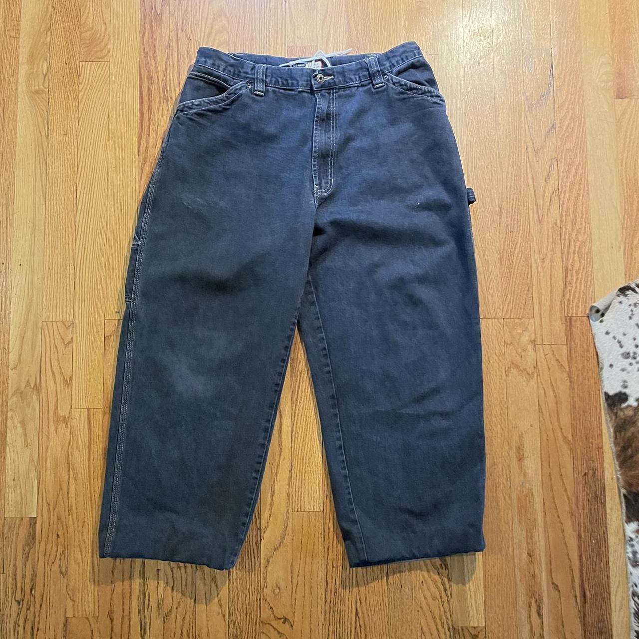 Old Navy Men's Navy and White Jeans | Depop