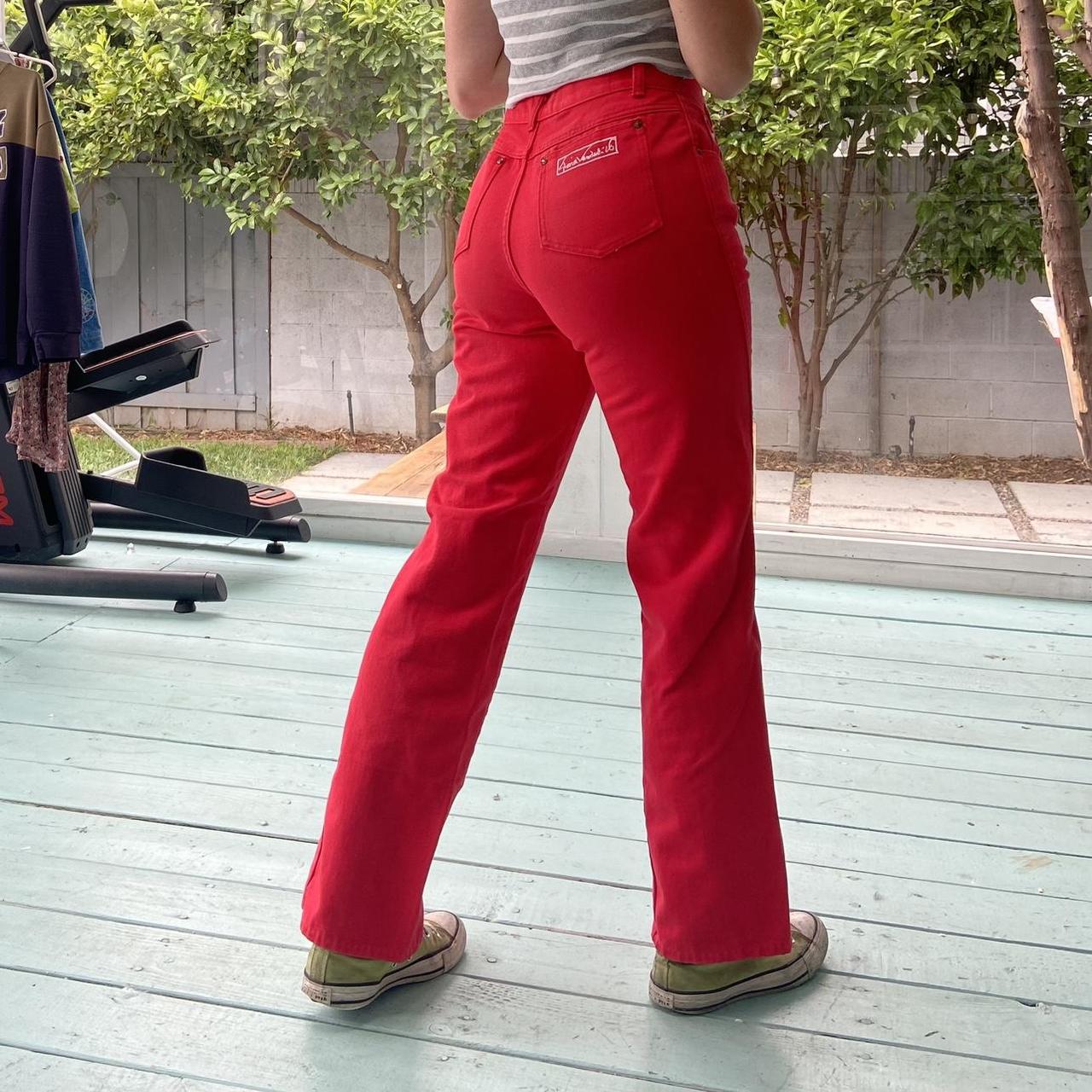 Gloria Vanderbilt flare jeans in bright RED! These - Depop