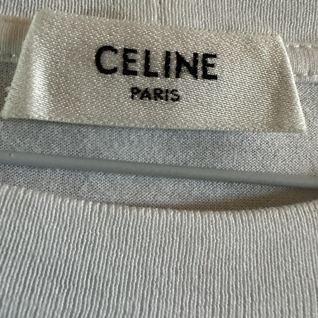 White XS Over sized T shirt #Celine #designer #highend - Depop