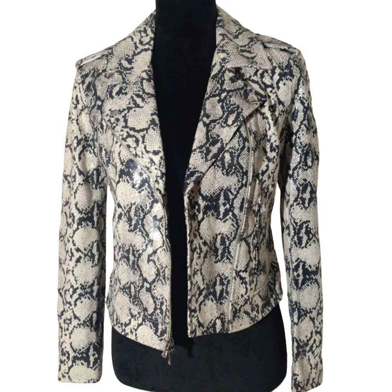 Snake print clearance leather jacket