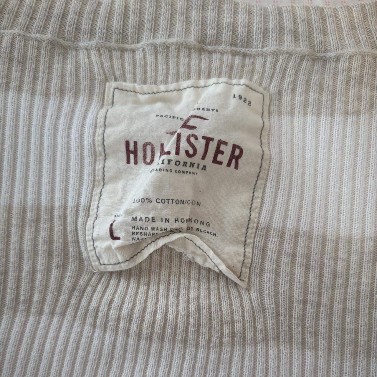 🍨 vintage hollister white/warmgray/cream babydoll... Depop