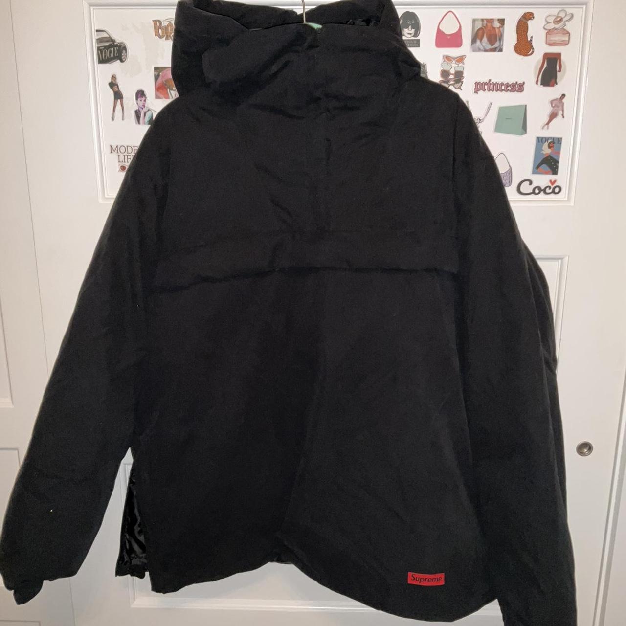 Supreme Black Hooded Down Pullover, -It is the...