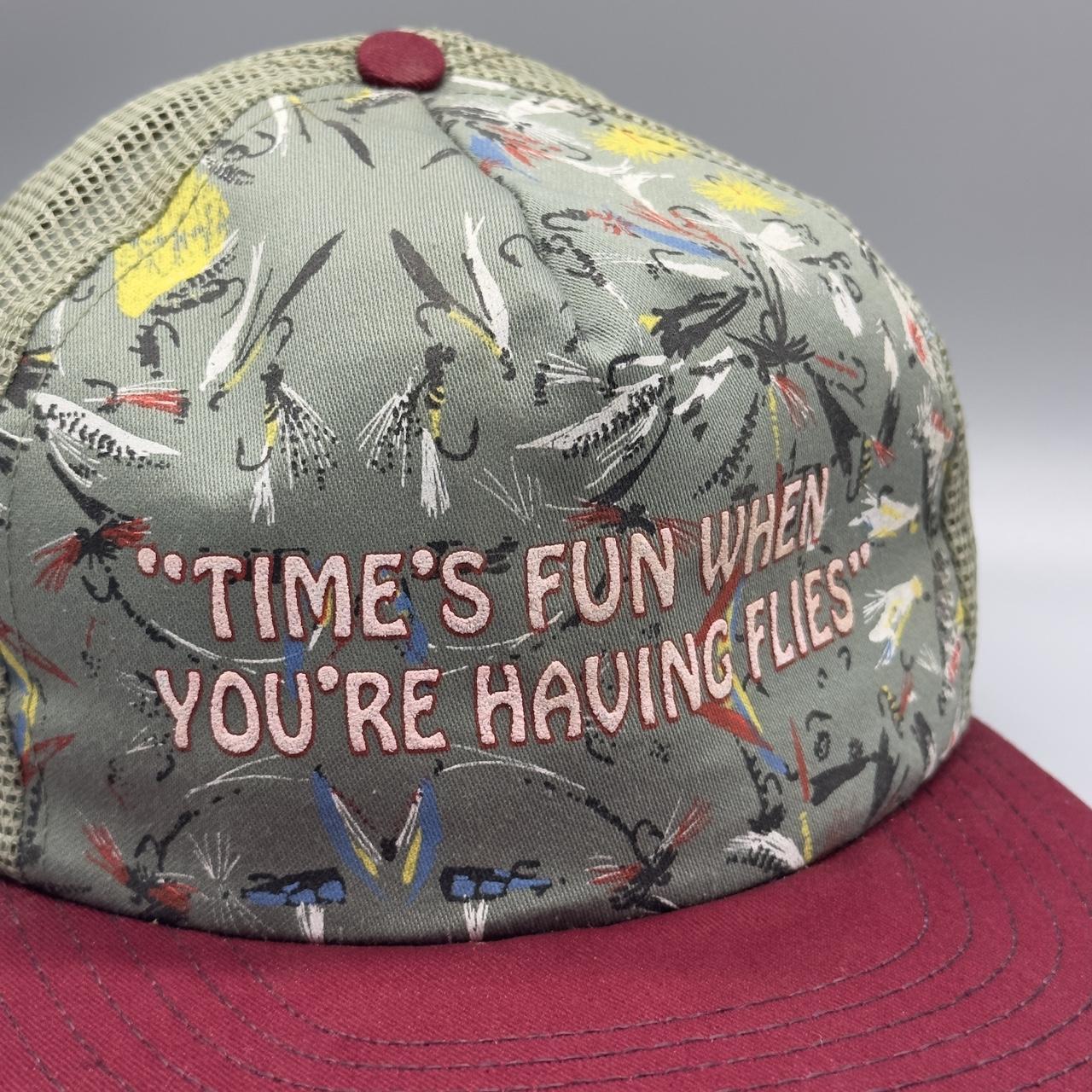 Vintage Fishing Hat “Time’s fun when you’re having… - Depop