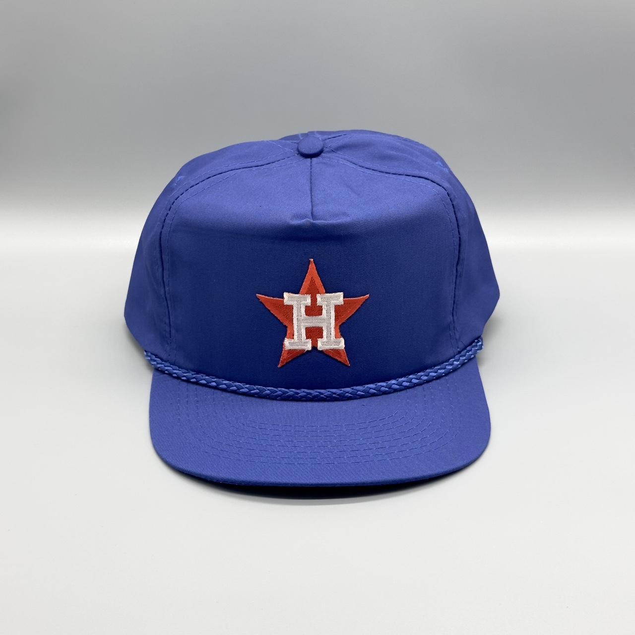 Houston Astros Vintage Embroidered Tee Blue Grey - Depop