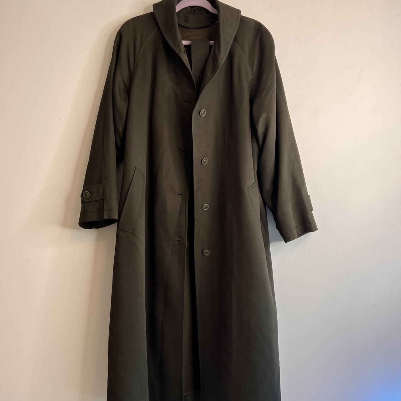 Gorgeous vintage olive green trench coat. Has such a... - Depop