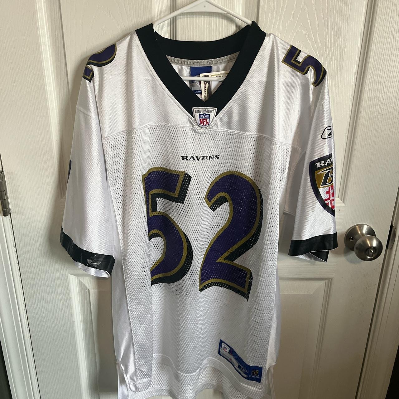 Ray Lewis Baltimore Ravens White Football Jersey - Depop