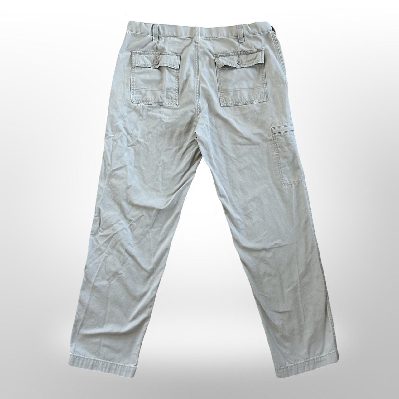 Vintage Y2K Baggy Cream Utility Pants Brand... Depop