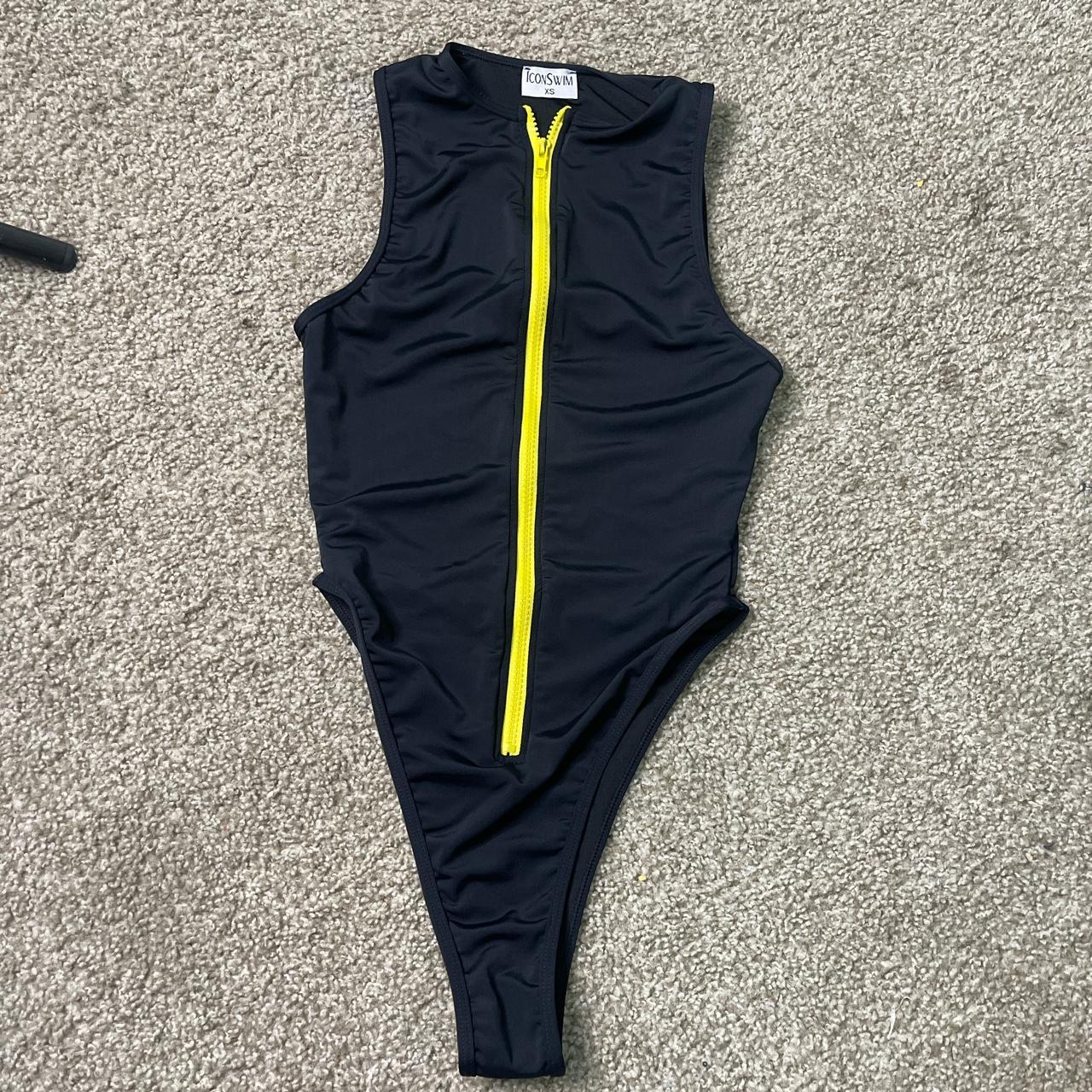 Icon Brand Women's Black and Yellow Swimsuit-one-piece