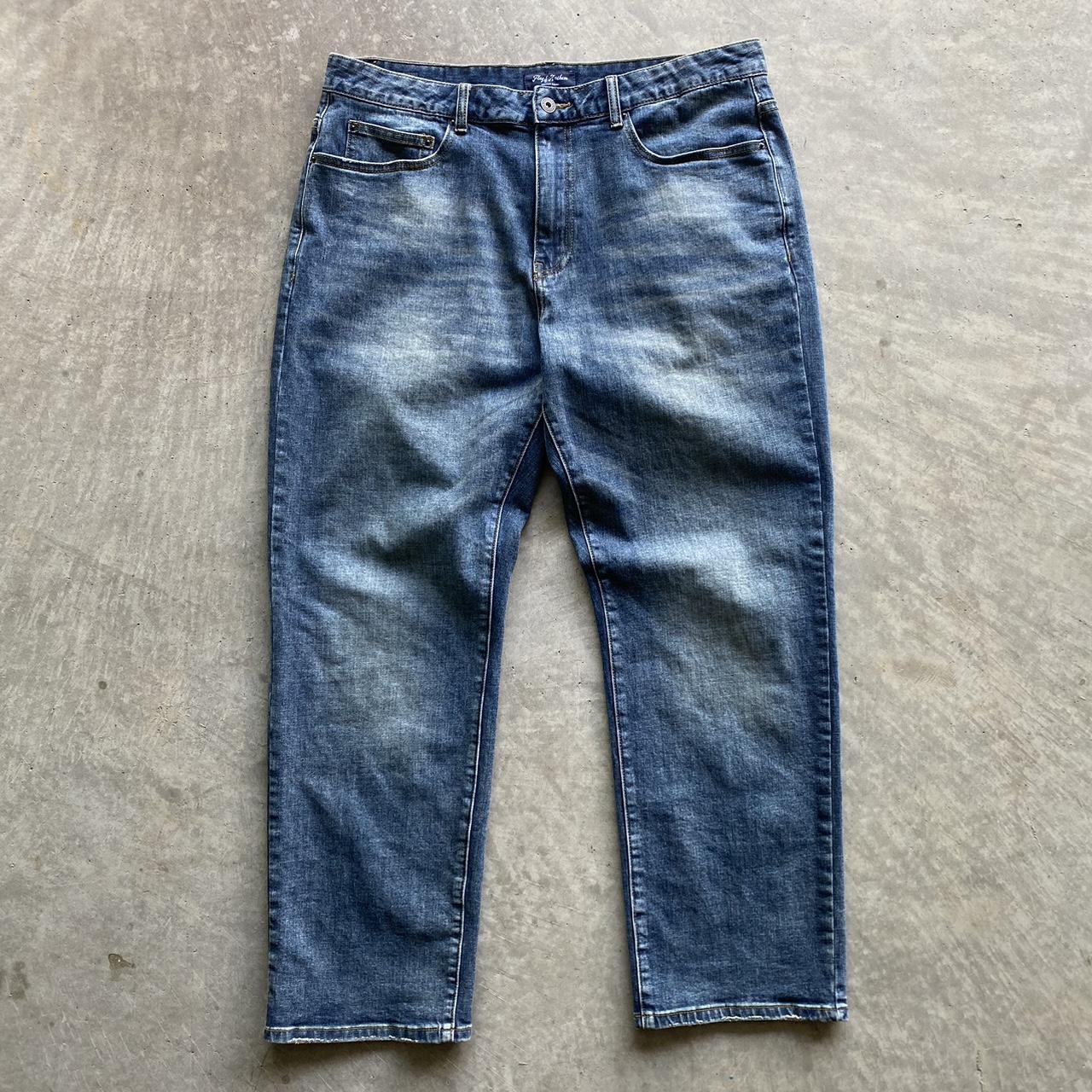 Flag & Anthem Men's Blue Jeans | Depop