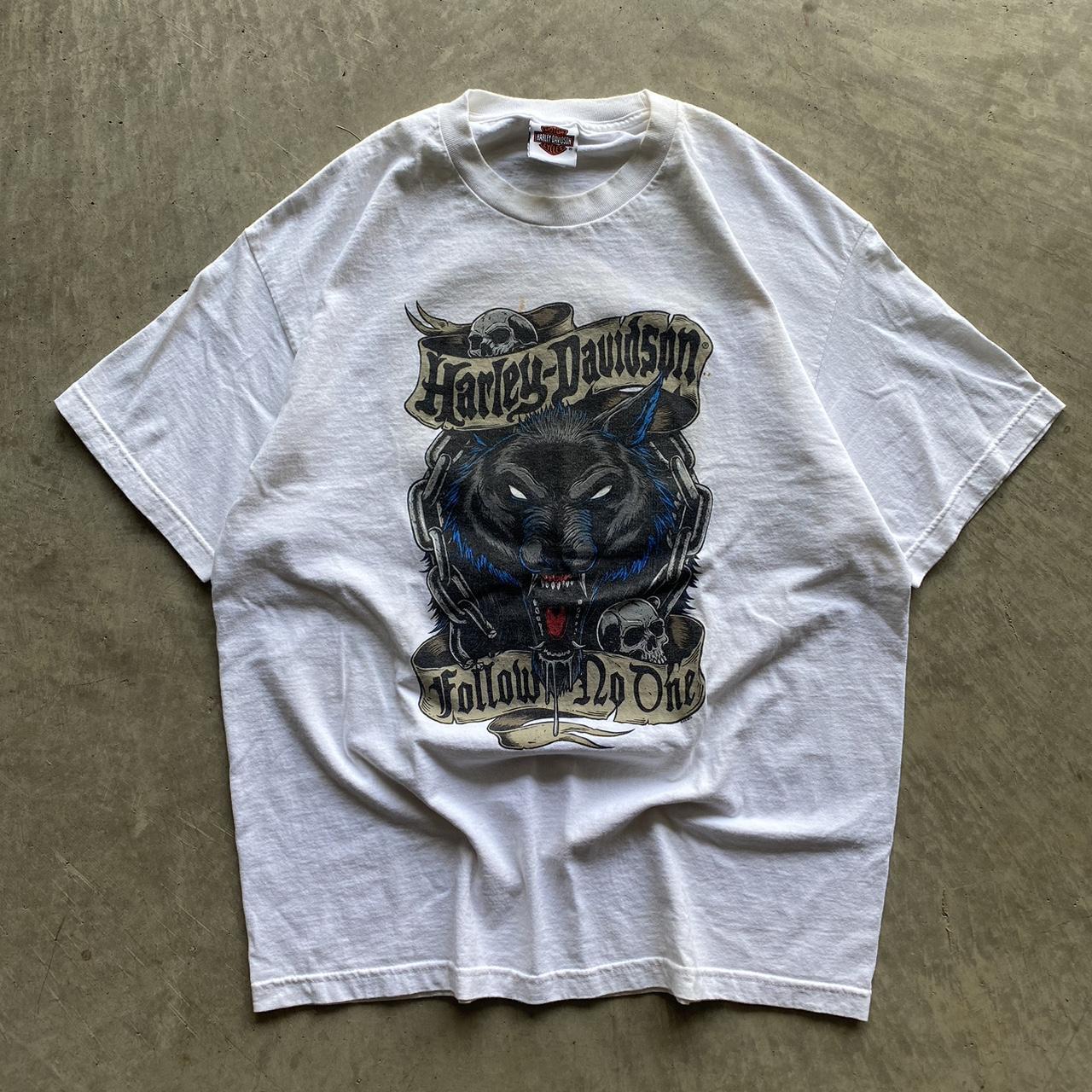 Vintage Bravado x Harley Davidson Wolf Tee Size /... - Depop