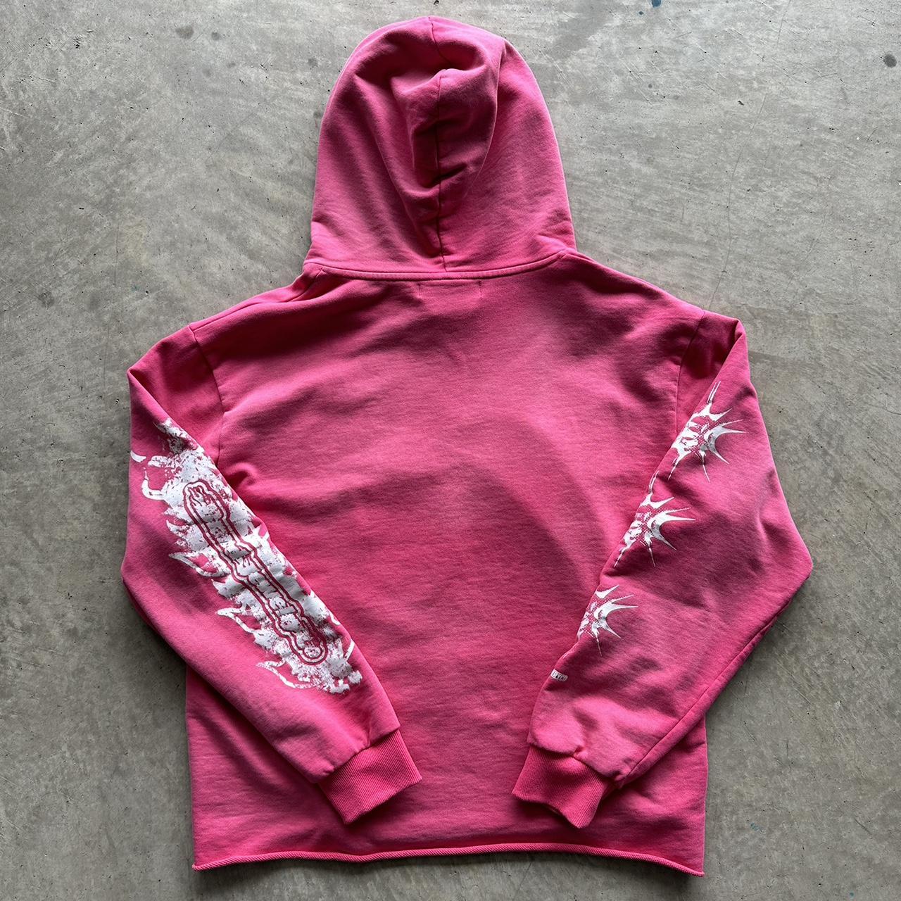 Pink Joker 2 face Hoodie Size / L Condition /... - Depop