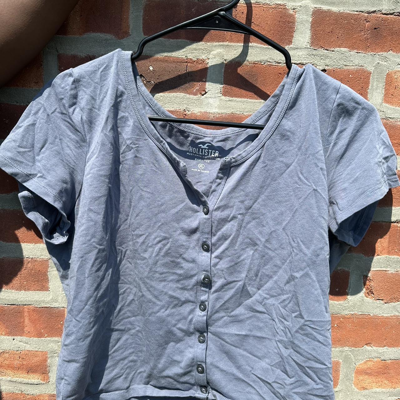 Light blue hotsell hollister shirt