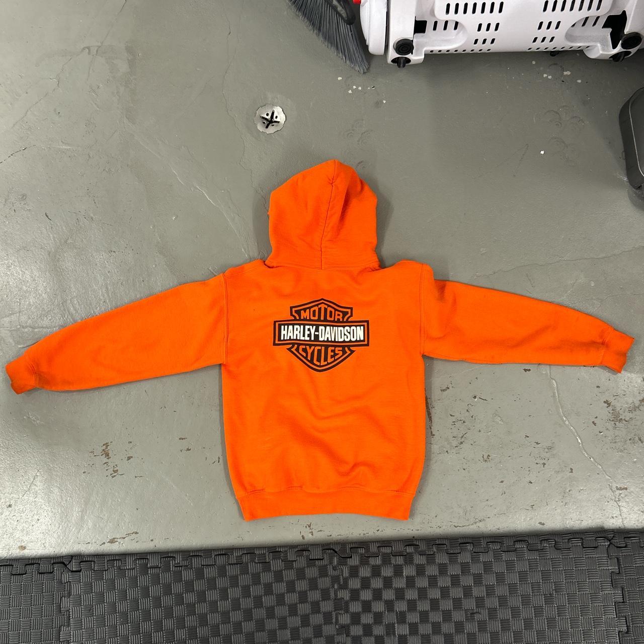 Orange Harley-Davidson Hoodie #Orange #Harley Davidson - Depop