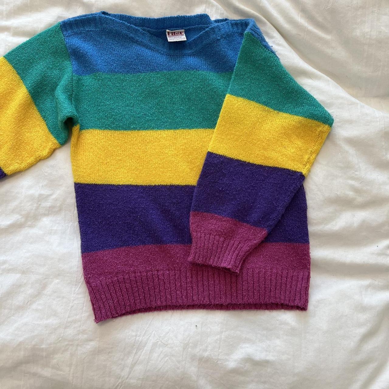 90s on sale rainbow sweater