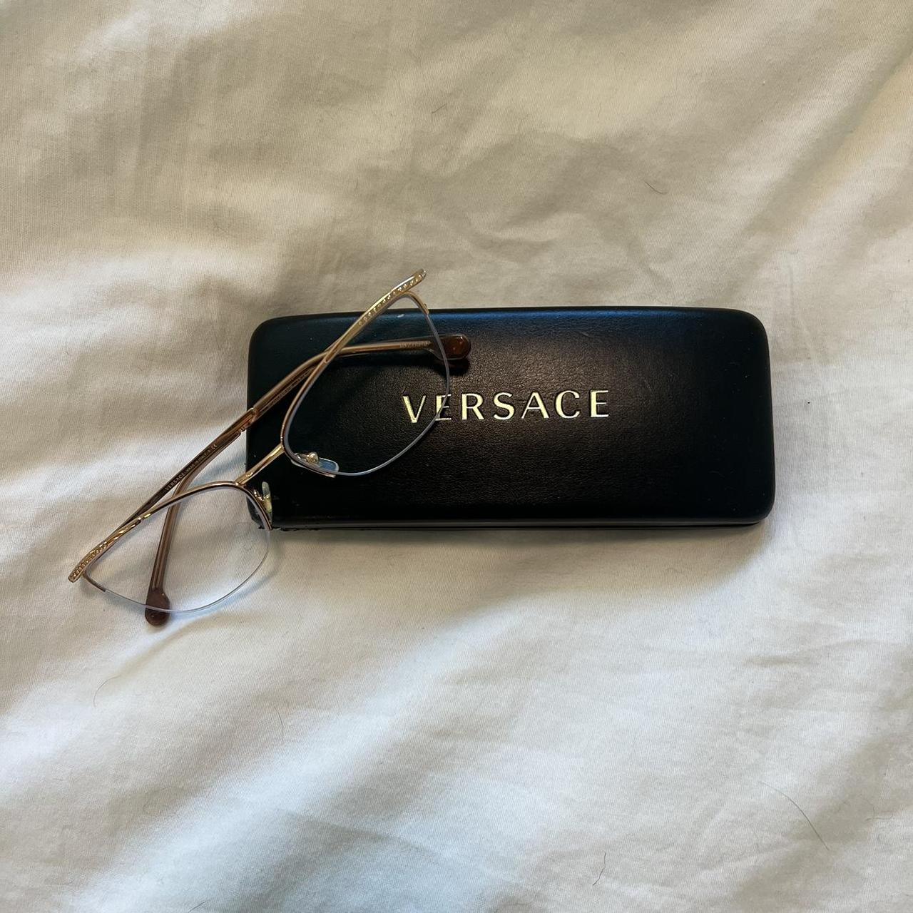 Versace reading glasses with crystal detailing... Depop