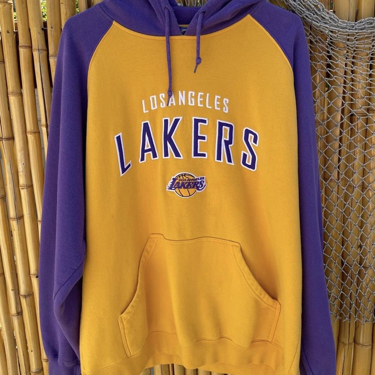 PURPLE ADIDAS LOS ANGELES LAKERS HOODIE — • Size not - Depop