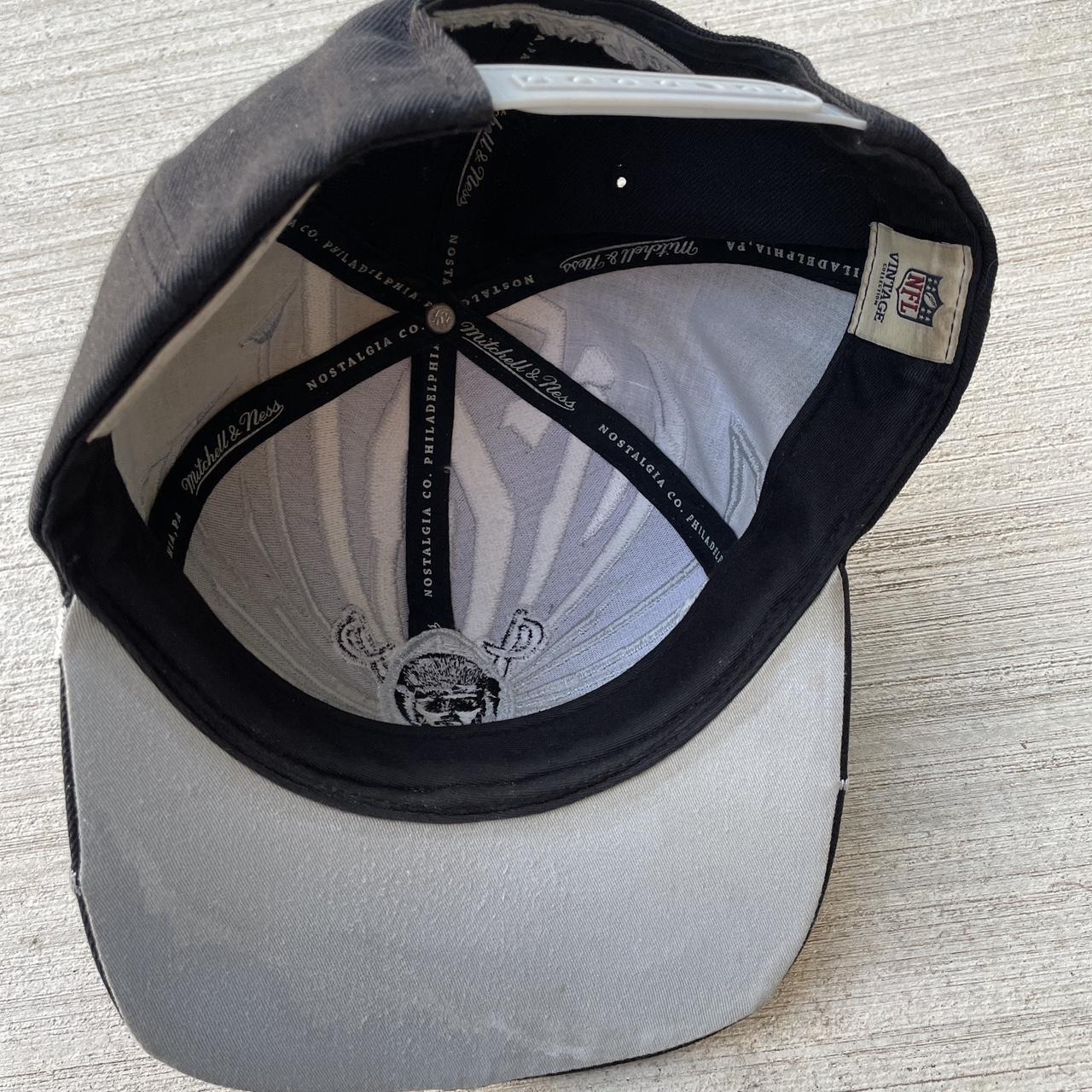 Vintage 1990s Leather Oakland Raiders SnapBack With - Depop