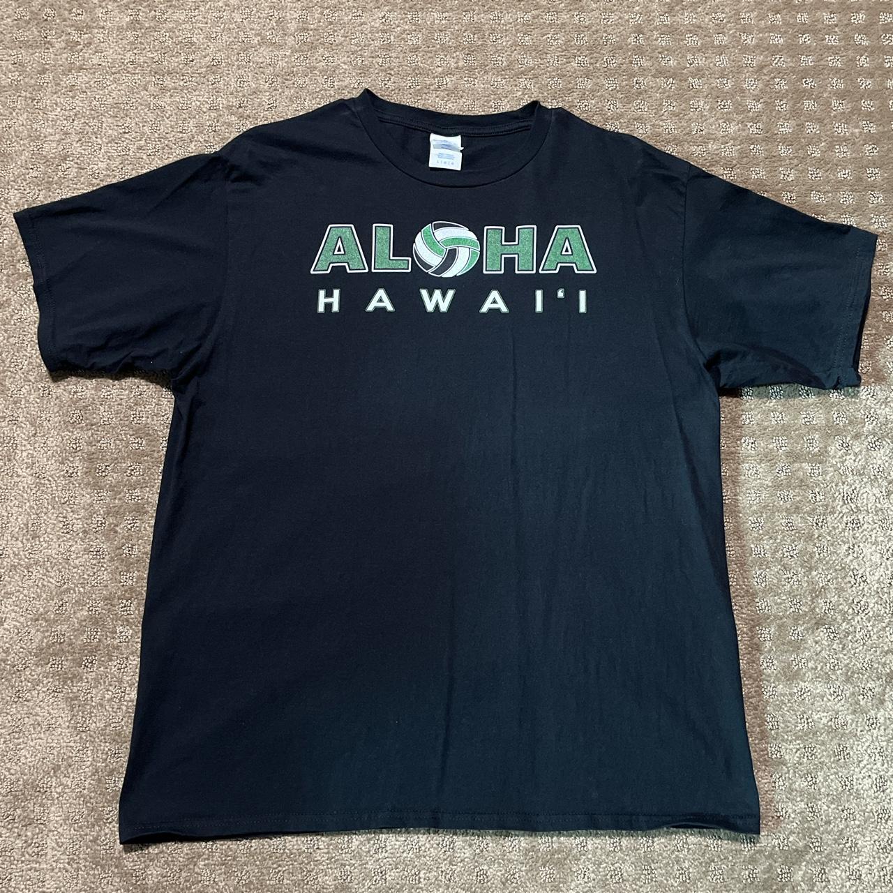 Port & Company Men's Green and Black Tshirt Depop