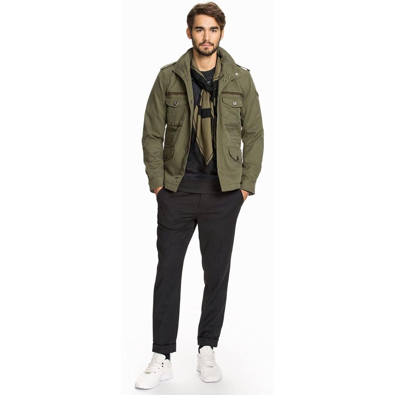 DIESEL MENS J-CHIKA MILITARY JACKET COAT OLIVE GREEN...