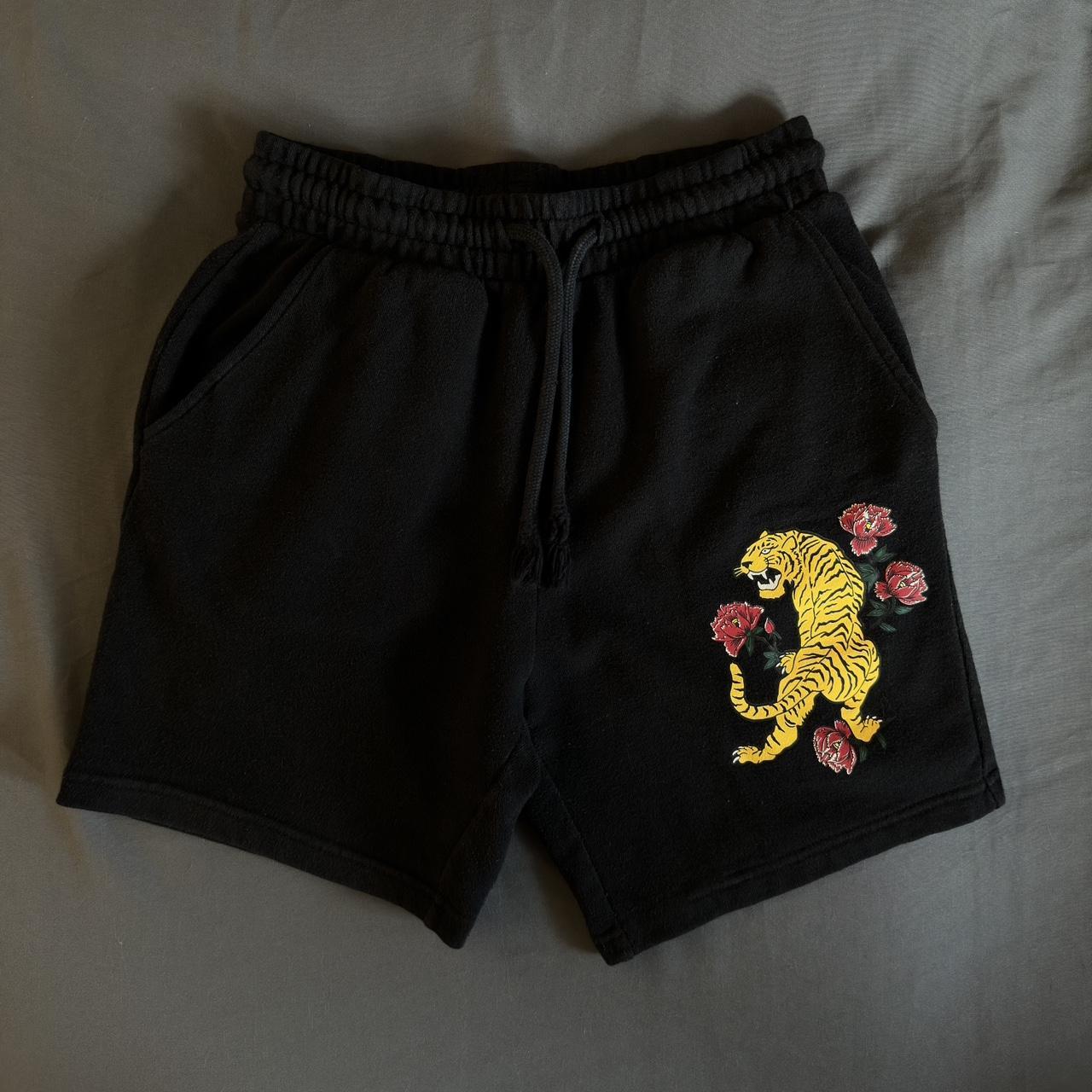 Black and yellow tiger shorts loungewear casual Depop