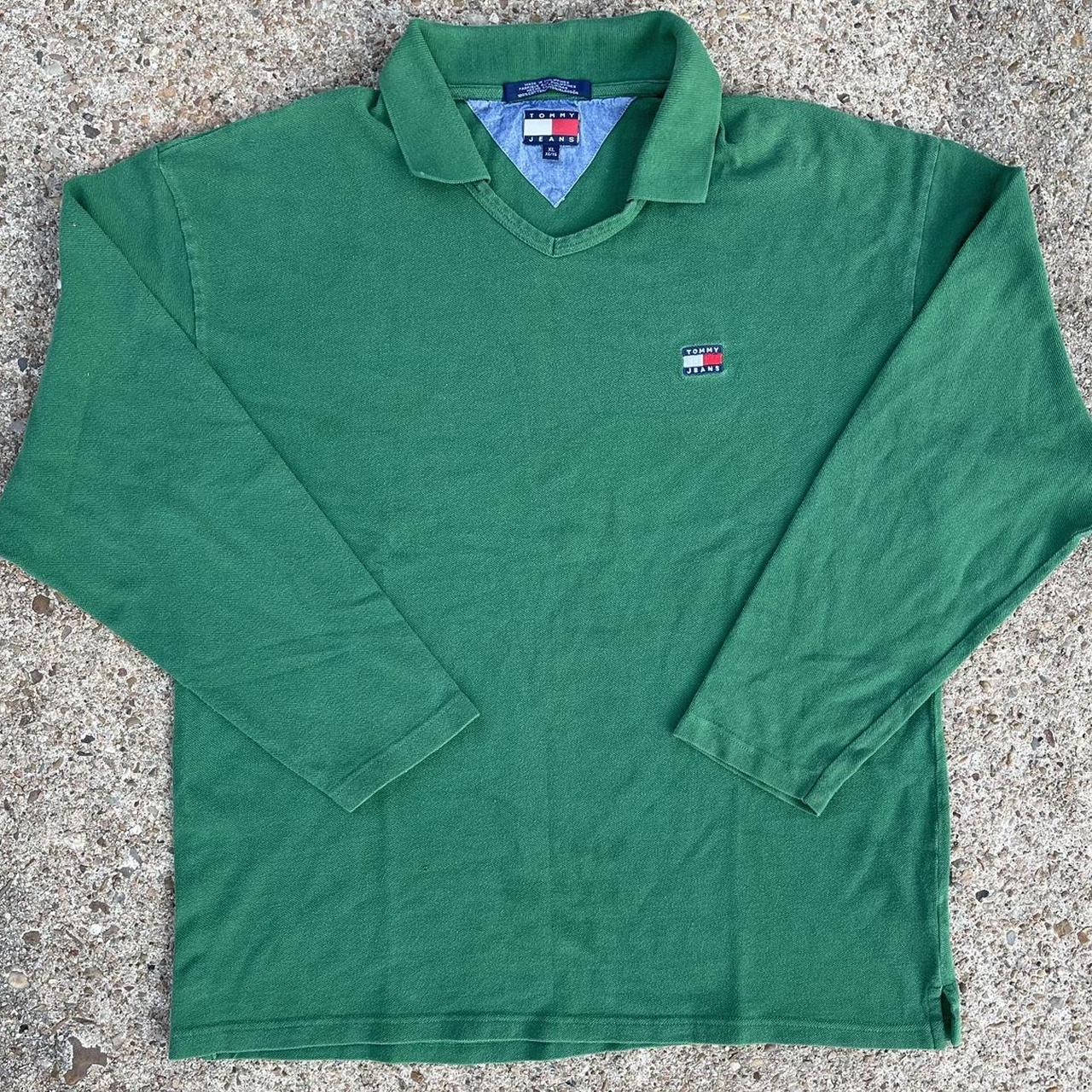 Tommy Hilfiger Mens Green Polo Shirts Depop