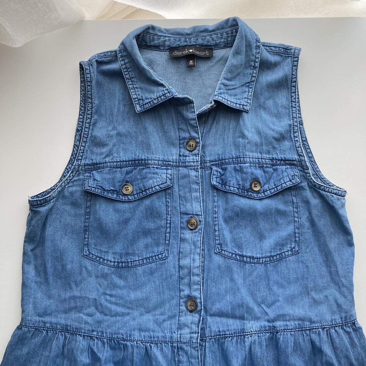 Denim blue 100% cotton dress Size small or a junior... - Depop