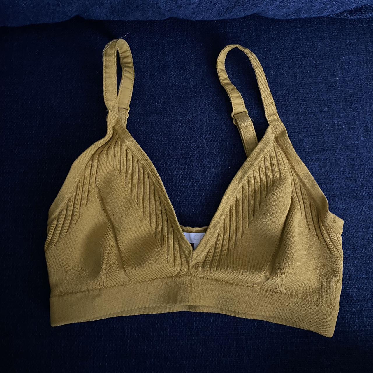 Ethos Women's Olive Green Bra+Legging set Size S - Depop